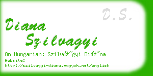 diana szilvagyi business card